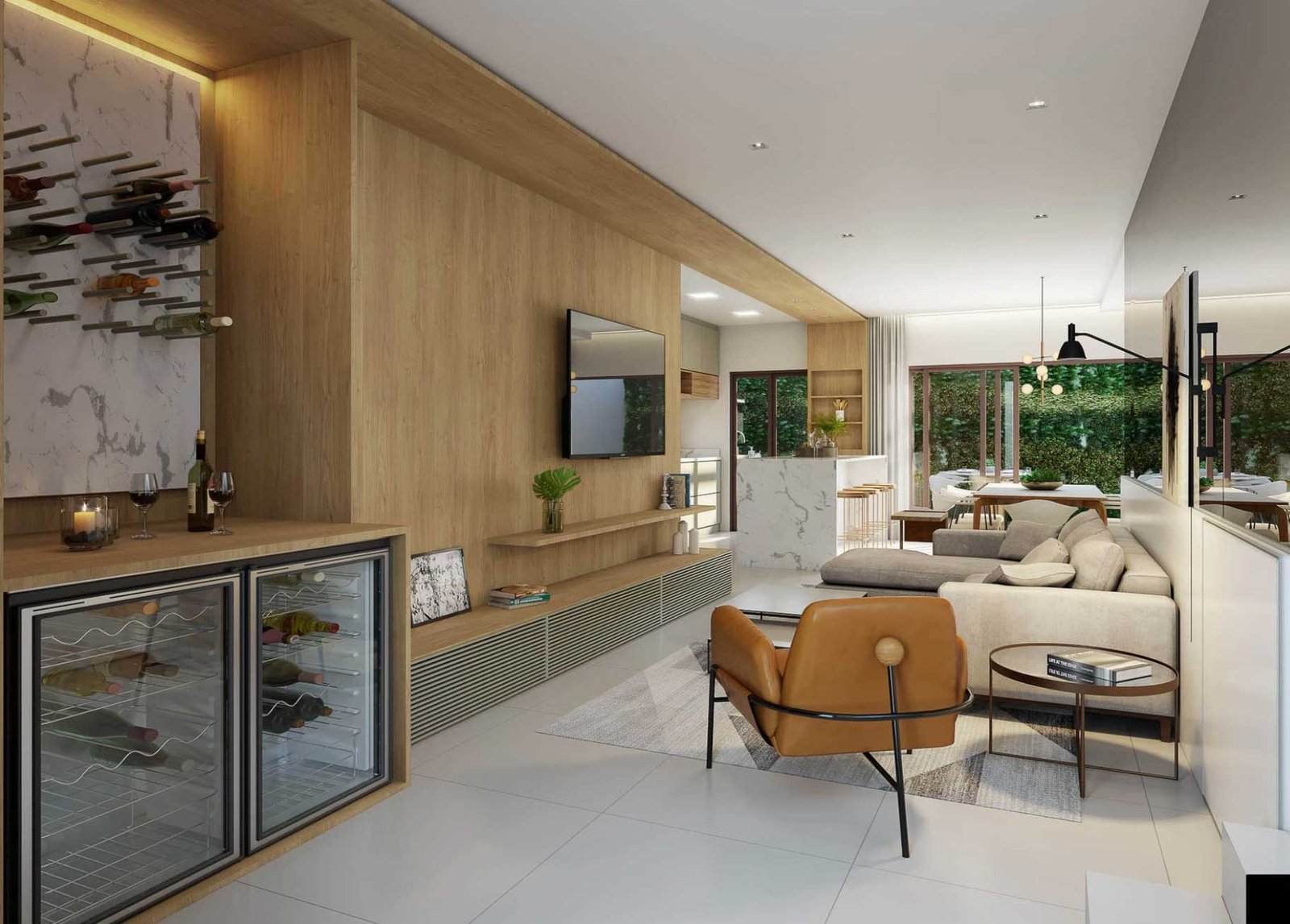 Interior do projeto Garden City coordenado pela XOK